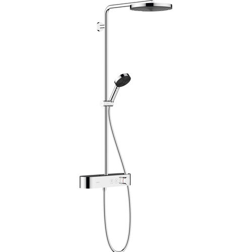 Colonna doccia finitura cromata - PULSIFY S 260 1JET - hansgrohe - da parete / contemporanea / con doccia a mano