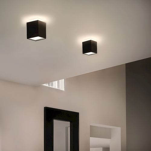Plafoniera contemporanea - OKI - TEAM ITALIA - a cubo / in alluminio / LED