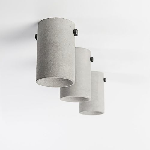 Plafoniera contemporanea - LV - BENTU DESIGN - rotonda / in calcestruzzo / in pietra