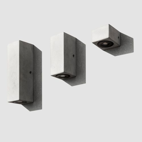 Applique contemporanea - D - BENTU DESIGN - da interno / in alluminio / in calcestruzzo