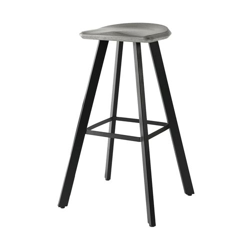 Sgabello da bar contemporaneo - A - BENTU DESIGN - in calcestruzzo / con supporto in metallo / nero