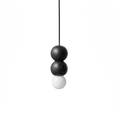 Lampada a sospensione - OOPS - BENTU DESIGN - in pietra lavica / contemporanea / con cavo