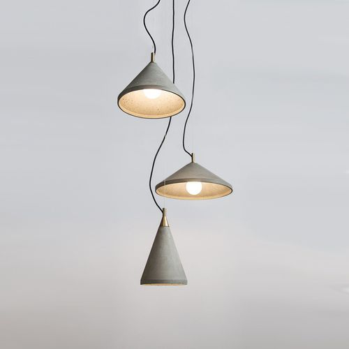 Lampada a sospensione - REN - BENTU DESIGN - in ottone / in calcestruzzo / contemporanea