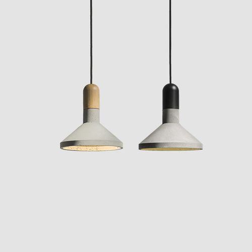Lampada a sospensione - SHANG - BENTU DESIGN - in alluminio / in bambù / in calcestruzzo