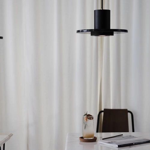 Lampada a sospensione - CALM - BENTU DESIGN - in alluminio / in pietra lavica / contemporanea