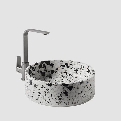 Lavabo da appoggio - HUI  - BENTU DESIGN - in calcestruzzo / rotondo / contemporaneo