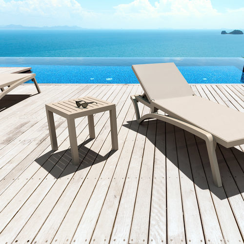 Tavolo d'appoggio contemporaneo - OCEAN  - Siesta - in resina / con base in resina / quadrato