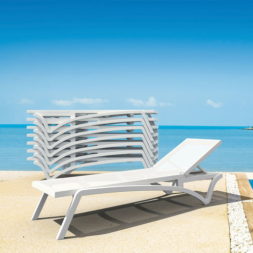 Lettino prendisole contemporaneo - PACIFIC - Siesta - in tessuto sintetico / in resina / per uso contract