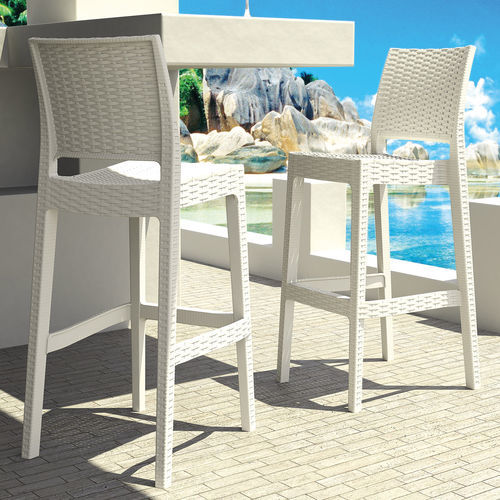 Sedia alta contemporanea - JAMAICA - Siesta - da esterno / da interno / in resina intrecciata