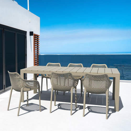 Tavolo contemporaneo - ATLANTIC 210/280 - Siesta - in polipropilene / con supporto in alluminio / rettangolare