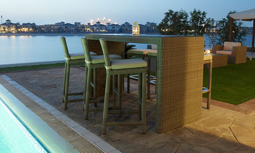 Tavolo alto contemporaneo - ZARA - Rattan House - in rattan / rettangolare / per uso residenziale
