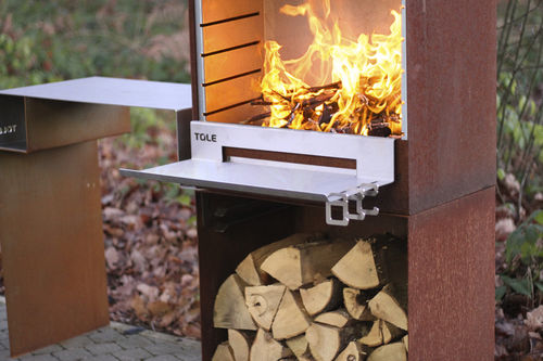 Tavolo di preparazione in acciaio inossidabile - TABLETTE AMOVIBLE - TOLE the outdoor living experience - professionale
