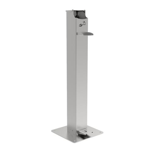Distributore di gel igienizzante a pavimento - SHAL - URBAN-NT - a pedale / con logo personalizzato / in acciaio inossidabile
