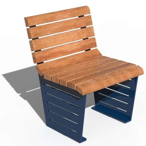 Sedia contemporanea - CEZANNE - URBAN-NT - da esterno / in legno / con supporto in acciaio