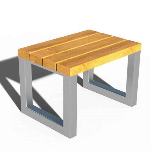 Tavolino basso contemporaneo - COMBIKOT - URBAN-NT - in legno esotico / con supporto in acciaio / rettangolare