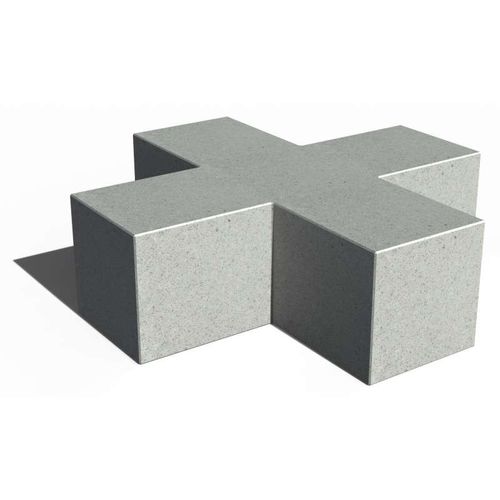 Panca per spazi pubblici design minimalista - TETRIS X - URBAN-NT - in calcestruzzo / senza schienale / senza braccioli