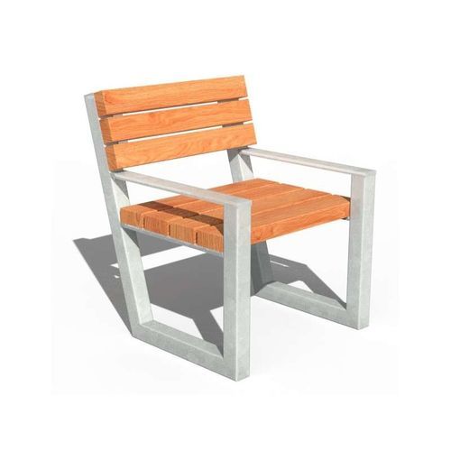 Sedia contemporanea - COMBIKOT - URBAN-NT - da esterno / in legno esotico / con supporto in acciaio