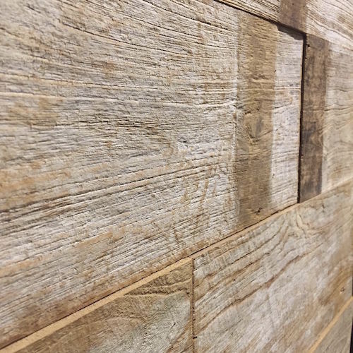 Pannello decorativo di rivestimento - PAPANDAYAN - TEAK STORY - da parete / in materiale riciclato / in teak