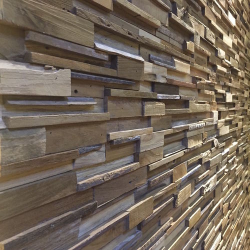 Pannello decorativo di rivestimento - CONSTANTIN - TEAK STORY - da parete / in materiale riciclato / in teak