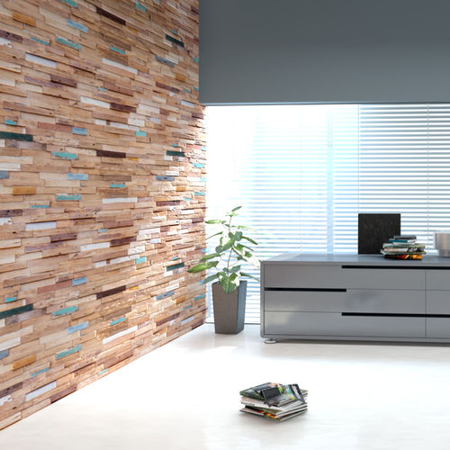 Paramento in teak - DIENG - TEAK STORY - indoor / 3D / dipinto