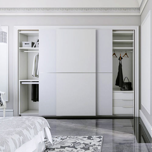 Armadio contemporaneo - COSTA MARFIL : MERLOT  - Portes Castalla - in frassino / a porte scorrevoli / a cassetti