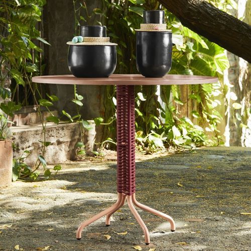 Tavolo da bistrot contemporaneo - CIELO - Ames design - in metallo / in plastica riciclata / in marmo