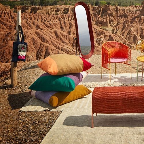 Cuscino rettangolare - MARACA  - Ames design - a righe / per uso residenziale / in cotone