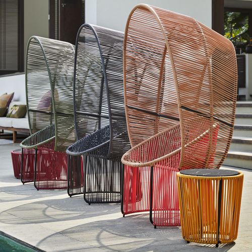 Tavolo d'appoggio contemporaneo - CARTAGENAS - Ames design - in marmo / in plastica riciclata / in PVC
