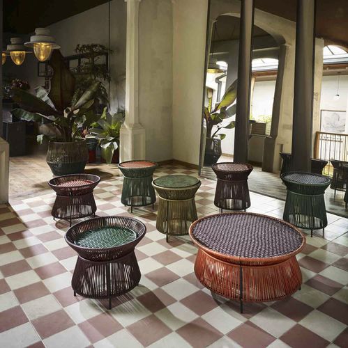 Tavolino basso contemporaneo - CARIBE CHIC - Ames design - in marmo / in plastica riciclata / in PVC
