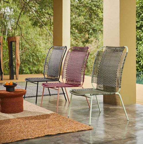 Chauffeuse contemporanea - CIELO - Ames design - in PVC / in corda / in acciaio con rivestimento a polvere