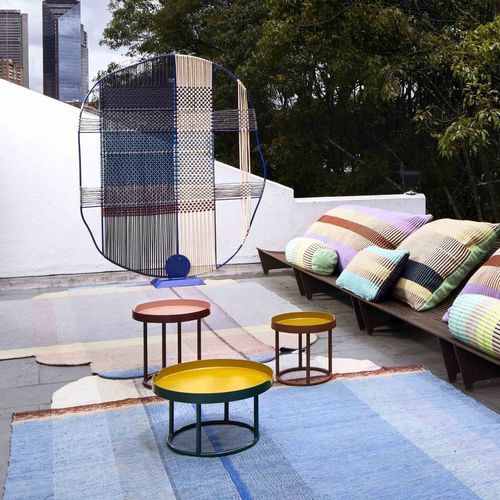 Paravento contemporaneo - ANDINAS  - Ames design - in acciaio galvanizzato / in PVC / in corda
