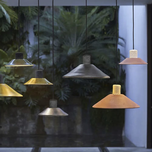 Lampada a sospensione - Raiz - Ames design - in ceramica / in corda / contemporanea