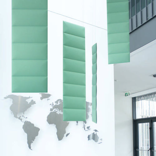 Pannello acustico a muro - ECODESK - Slalom - per soffitto / sospeso / in fibra di poliestere