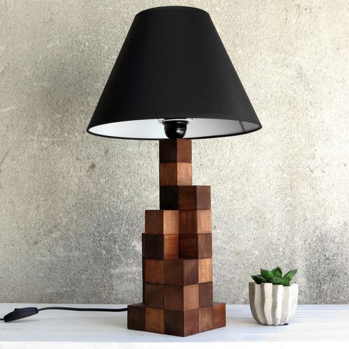 Lampada da tavolo - KUBEC  - Paladim Handmade - in legno / contemporanea / con cavo
