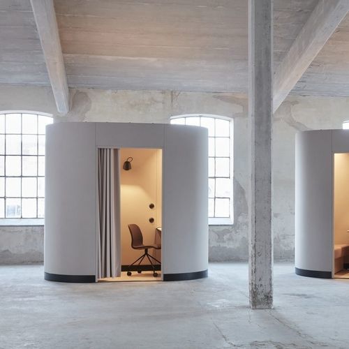 Isola di privacy per ufficio acustica - BUILDUP POD R2 - GLIMAKRA - da 2 persone / a 1 posto / in tessuto
