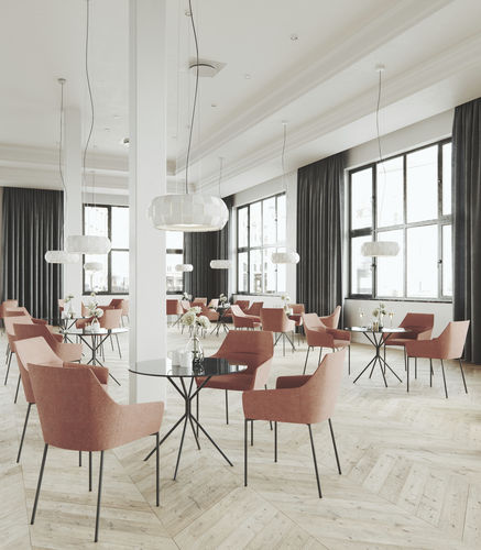 Tavolo contemporaneo - CHIC  - Profim - in vetro / in metallo / in ceramica
