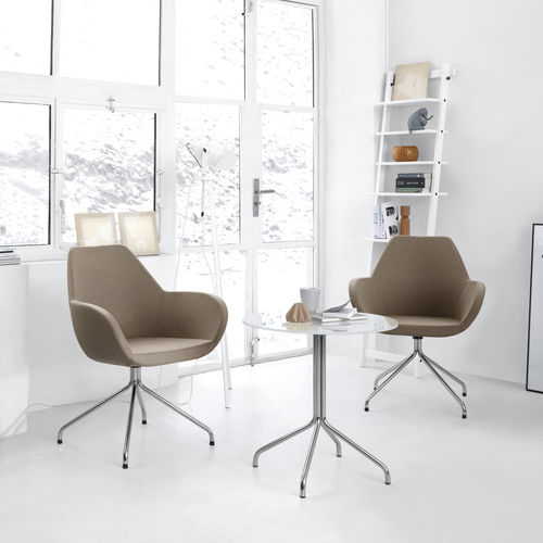 Sedia visitatore contemporanea - FAN - Profim - da interno / in metallo / in tessuto