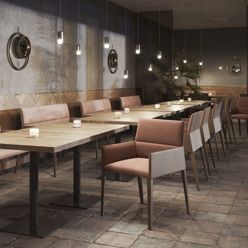 Sedia visitatore contemporanea - CHIC AIR - Profim - da interno / in tessuto / in pelle