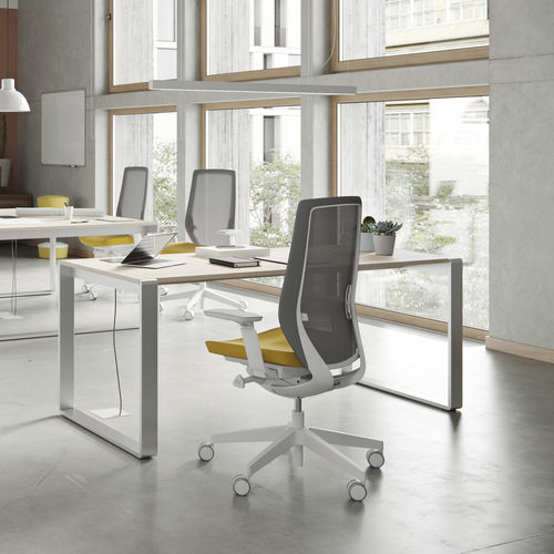 Sedia da ufficio contemporanea - ACCISPRO - Profim - da interno / in rete / in pelle