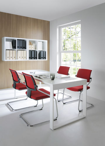 Sedia visitatore contemporanea - XENON,XENON NET - Profim - da interno / in metallo / in tessuto