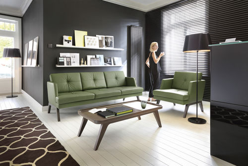 Poltrona contemporanea - OCTOBER - Profim - in pelle / in tessuto / contract