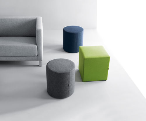 Pouf contemporaneo - VANCOUVER OTO - Profim - in tessuto / tondo / quadrato