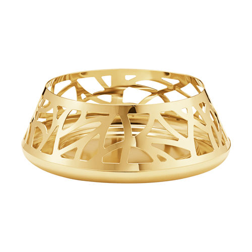 Portacandela in acciaio inossidabile - Pillar - Georg Jensen - in oro