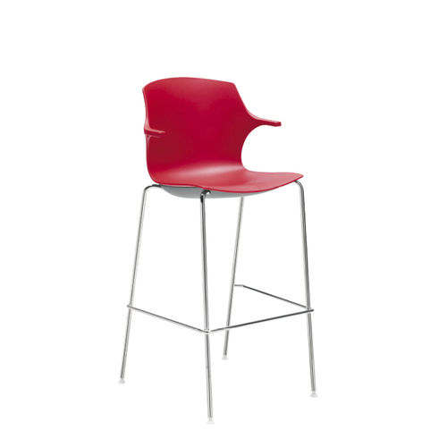 Sgabello da bar contemporaneo - FRILL - Sesta - in polipropilene / con braccioli / contract