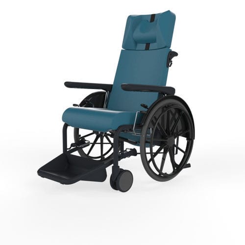 Poltrona medica in pelle - MOBILYS  - Navailles - con rotelle / inclinabile / con poggiagambe