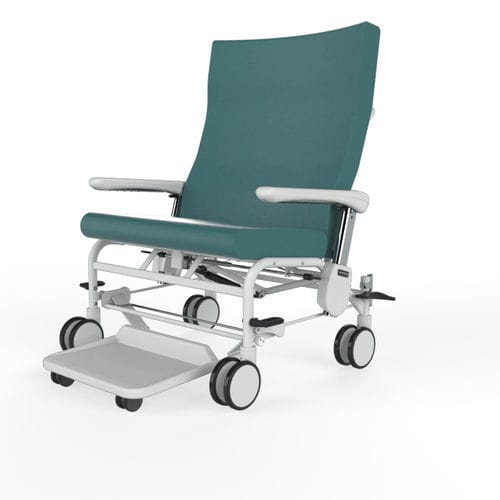 Poltrona medica in pelle - MINOS - Navailles - con rotelle / inclinabile / con poggiagambe