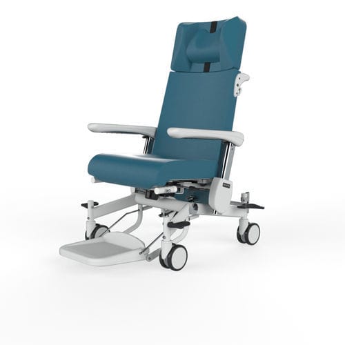 Poltrona medica in pelle - VESTA I SYNCHRONOUS - Navailles - inclinabile / con rotelle / con poggiagambe