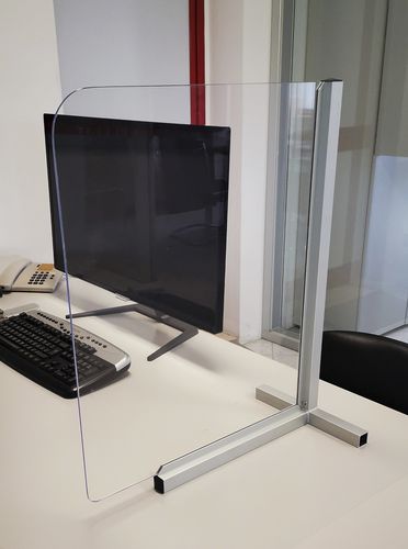 Divisorio per ufficio su scrivania - SAFE DESK - Movidos srl - in Plexiglas® / in alluminio / modulare