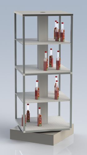 Espositore portabottiglie - TOTEM TWIST - Movidos srl - in acciaio inossidabile / in HPL / in Plexiglas®