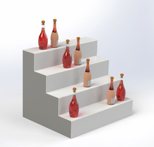 Espositore portabottiglie - STEP ST04 - Movidos srl - da appoggio / in HPL / in Plexiglas®